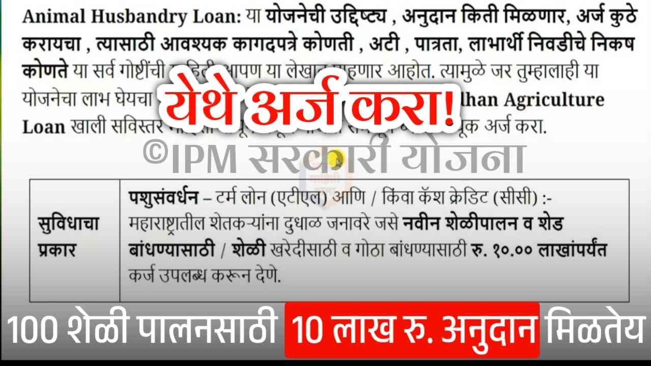 100 शेळी पालनसाठी 10 लाख रु. अनुदान मिळत आहे; येथे अर्ज करा NLM Sheli Palan Yojana Apply