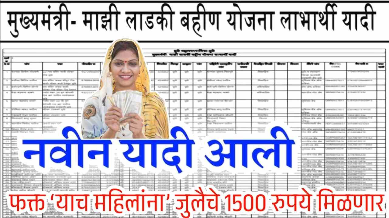 Ladki Bahin Yojana July List Today